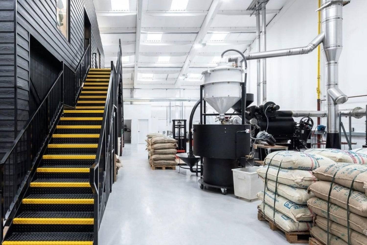 Square Mile’s roaster workshop in London