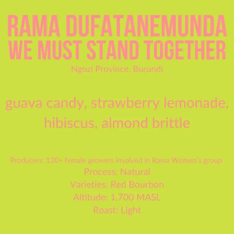Rama Dufatanemunda, We Must Stand Together