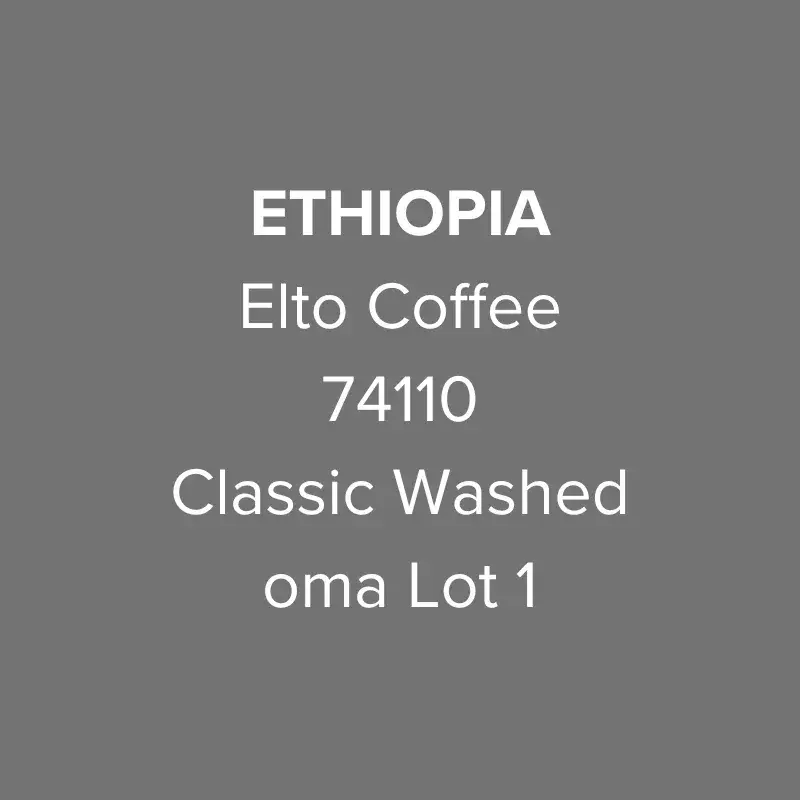 Ethiopia Elto Coffee Sidama Bona 74110 Classic Washed